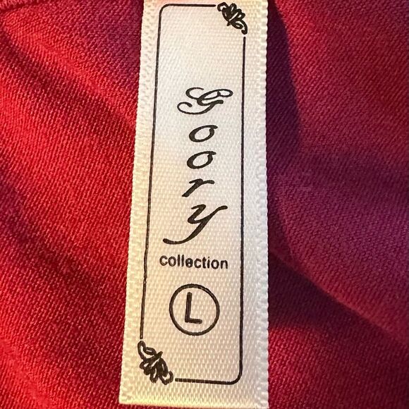 Boutique Burgundy Wine Red Cold Shoulder Tie Sleeves Dress /Tunic - Size Large. - Picture 7 of 8